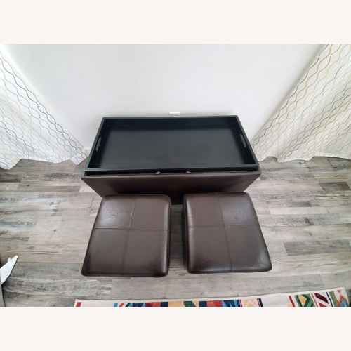 Used Dark Espresso Ottoman  for sale on AptDeco