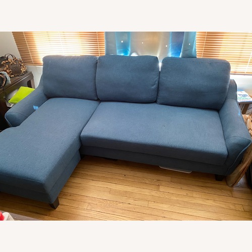 Used Ashley Furniture Blue Fabric Sleeper Sofa for sale on AptDeco
