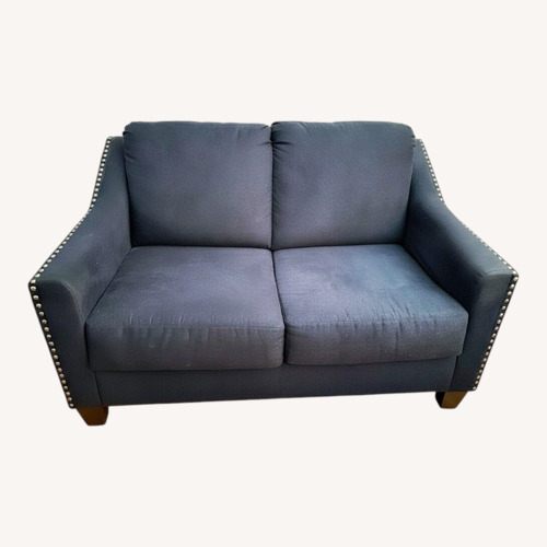 Used Blue Fabric Loveseat for sale on AptDeco