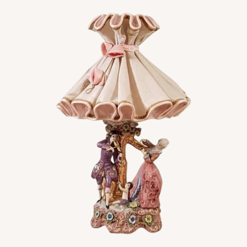 Used Ceramic Table Lamp with Drum Table for sale on AptDeco