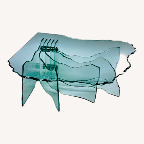Used FIAM Italia Transparent Glass Coffee Table for sale on AptDeco