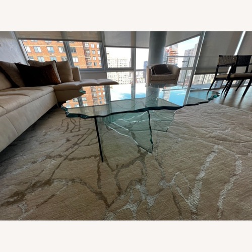 Used FIAM Italia Transparent Glass Coffee Table for sale on AptDeco