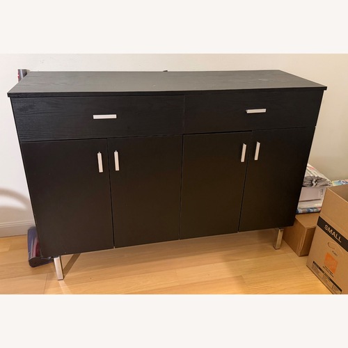 Used Sideboard Cabinet With Built in Wine Rack for sale on AptDeco