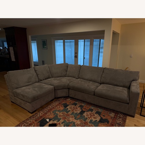 Used Crate & Barrel Axis II 4 Piece Grey Sectional for sale on AptDeco