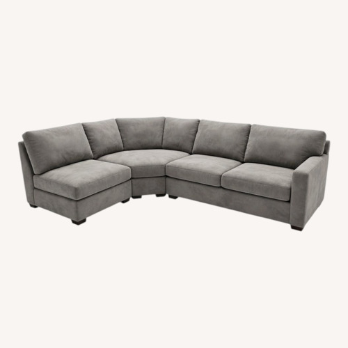 Used Crate & Barrel Axis II 4 Piece Grey Sectional for sale on AptDeco