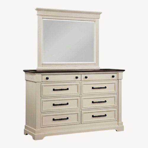 Used Ashley Furniture Laurel White/Grey Wood Dresser for sale on AptDeco
