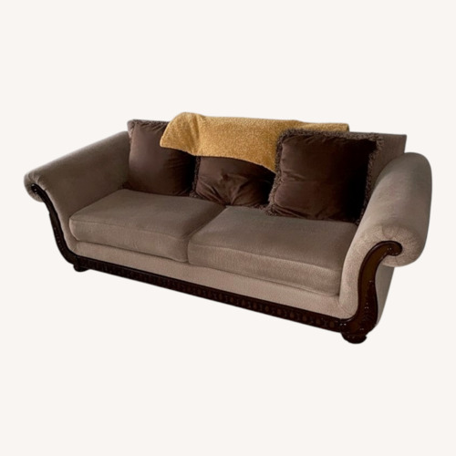 Used     Brown 3-Seater Sofa with Decorative Pillows for sale on AptDeco