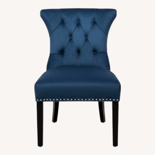 Used Blue Velvet Accent Chair for sale on AptDeco