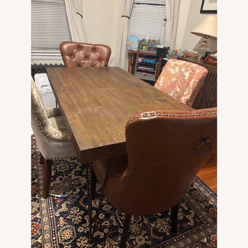 Used Birch Lane Libra Dark Brown Wood Dining Table for sale on AptDeco