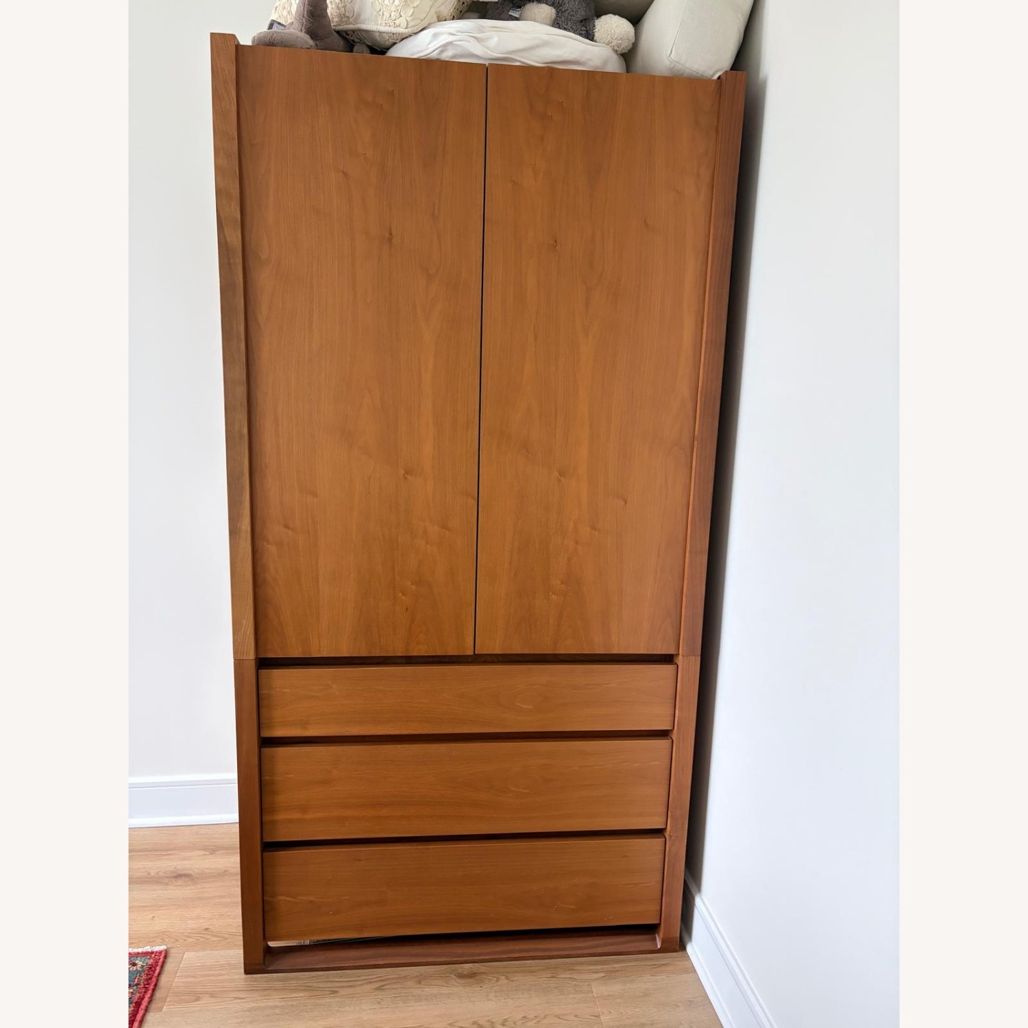 Design Within Reach Light Brown Wood Armoire - image-1