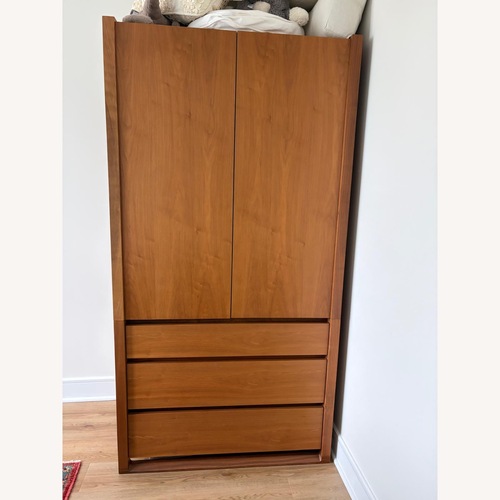 Used Design Within Reach Light Brown Wood Armoire for sale on AptDeco