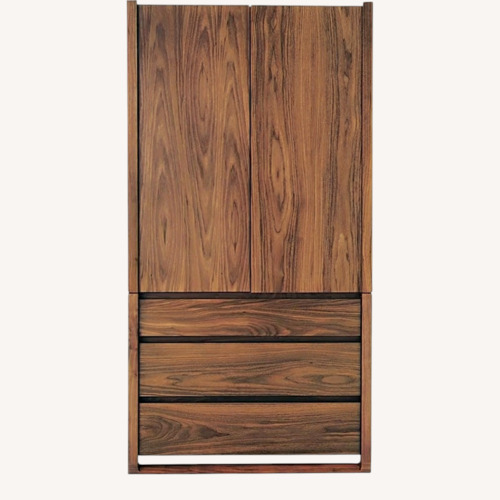 Used Design Within Reach Light Brown Wood Armoire for sale on AptDeco