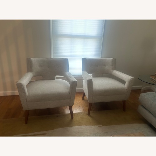 Used Natural Fabric Accent Chairs for sale on AptDeco