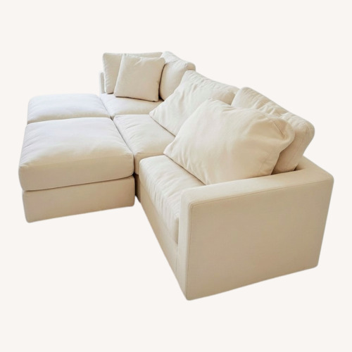 Used LoveSac White Fabric 2 Piece Sectional for sale on AptDeco