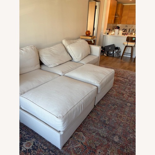 Used LoveSac White Fabric 2 Piece Sectional for sale on AptDeco