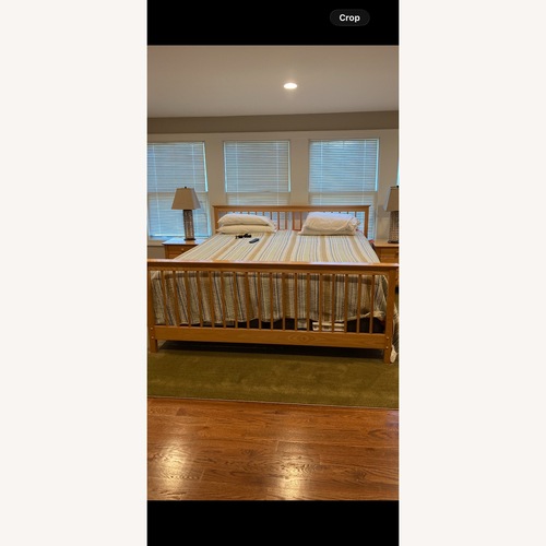 Used Natural Wood King Bed for sale on AptDeco