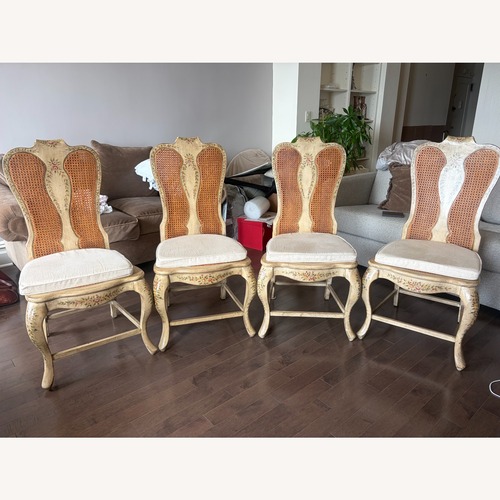 Used Domain Furniture Light Brown Wood Dining Chair for sale on AptDeco