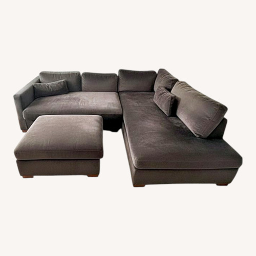 Used Dark Gray Fabric 2 Piece Sectional for sale on AptDeco