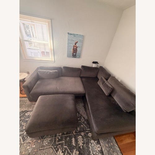 Used Dark Gray Fabric 2 Piece Sectional for sale on AptDeco