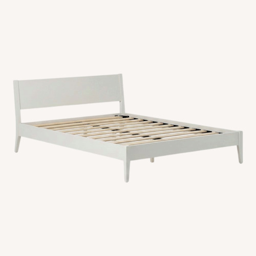Used West Elm Roan White Queen Bed  for sale on AptDeco
