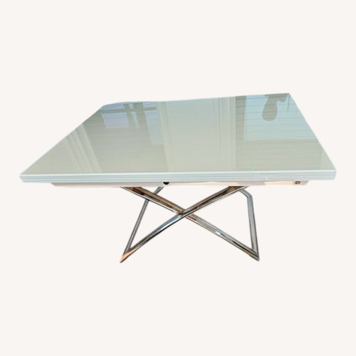 Used White Lacquer Dining Table for sale on AptDeco