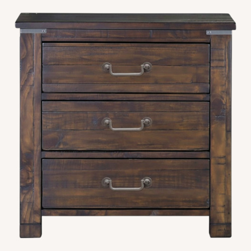 Used Raymour & Flanigan Dark Brown Wood Dresser for sale on AptDeco