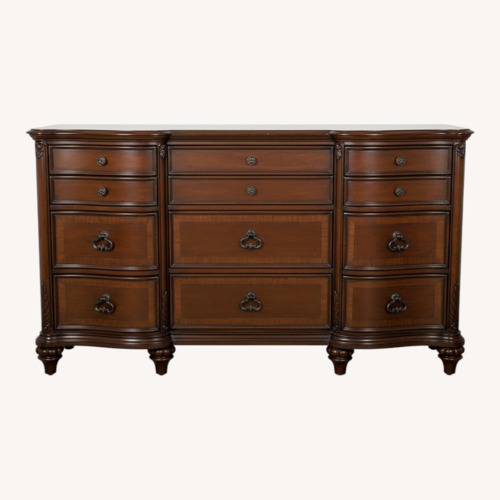Used Vintage/Antique Finds Dark Brown Wood Dresser for sale on AptDeco