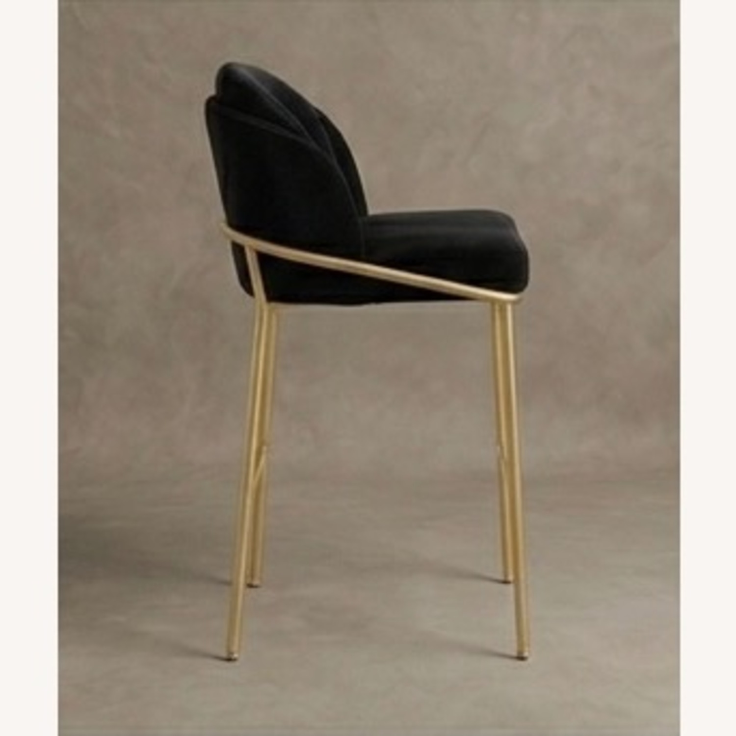 Rove Concepts Angelo Black Suede/Brass Barstools - image-3