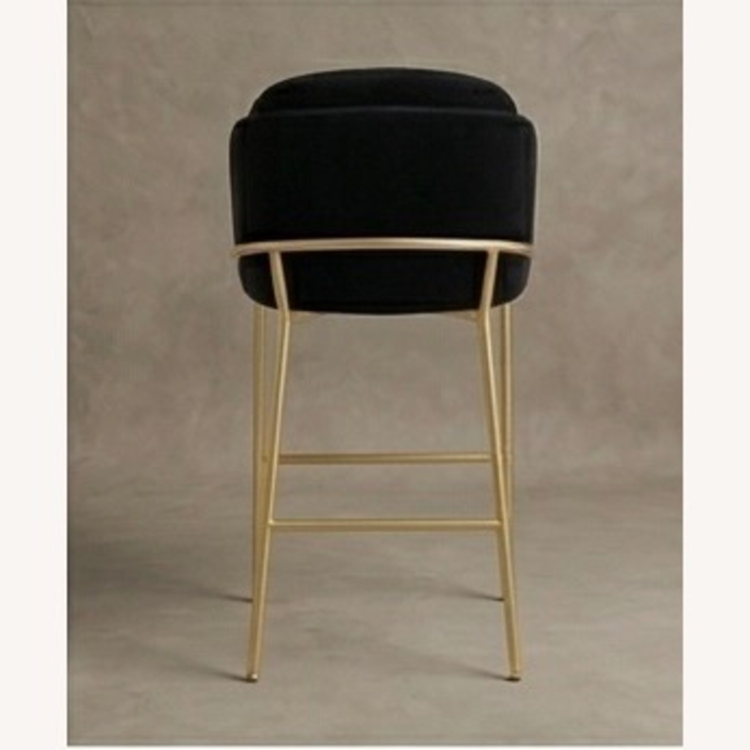 Rove Concepts Angelo Black Suede/Brass Barstools - image-4