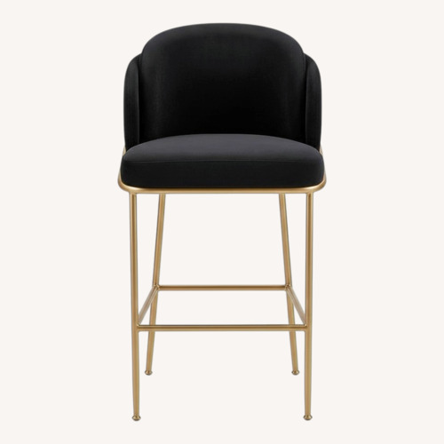 Used Rove Concepts Angelo Black Suede/Brass Barstools for sale on AptDeco