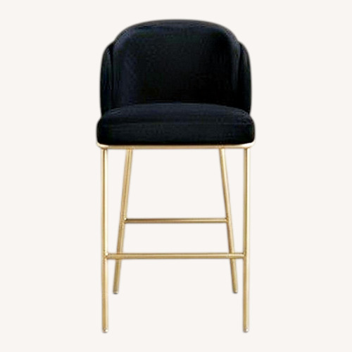 Used Rove Concepts Angelo Black Suede/Brass Barstools for sale on AptDeco