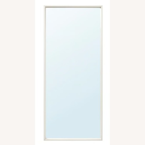 Used IKEA Nissedal White Mirrored Glass Floor Mirror for sale on AptDeco