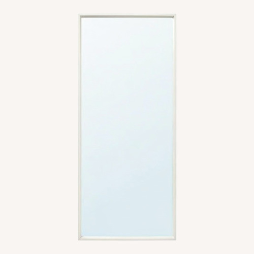 Used IKEA Nissedal White Mirrored Glass Floor Mirror for sale on AptDeco