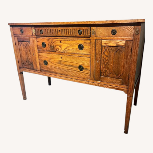 Used Vintage/Antique Light Brown Oak Sideboard for sale on AptDeco