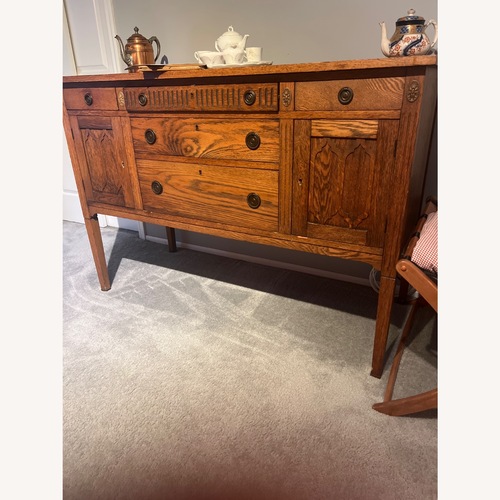 Used Vintage/Antique Light Brown Oak Sideboard for sale on AptDeco