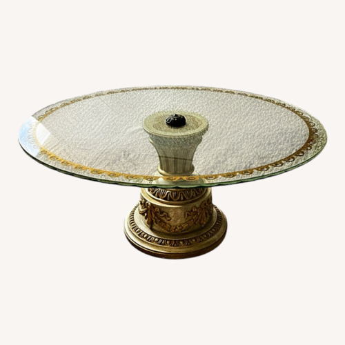 Used Vintage/Antique Transparent Glass Coffee Table for sale on AptDeco