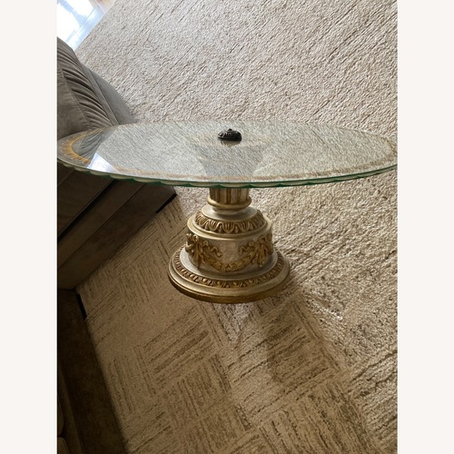 Used Vintage/Antique Transparent Glass Coffee Table for sale on AptDeco