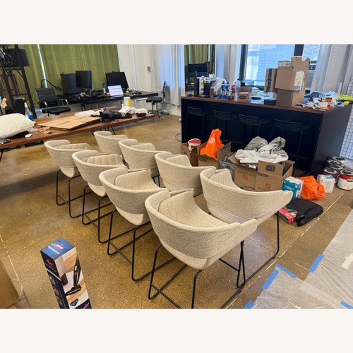 Used Blu Dot Light Gray Fabric Dining Chair - Set of 8 for sale on AptDeco