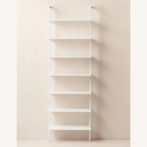 Used CB2 Stairway 96" White Metal Wall Mount Bookcase for sale on AptDeco