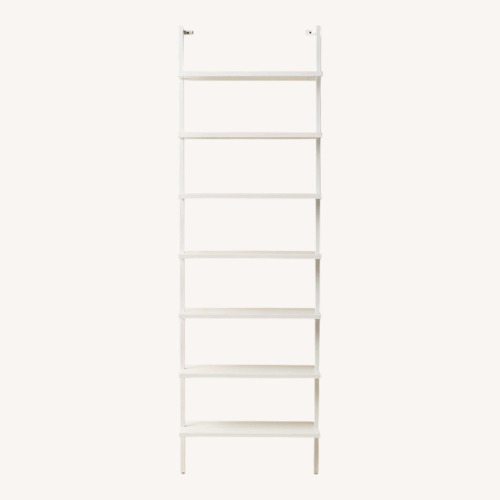 Used CB2 Stairway 96" White Metal Wall Mount Bookcase for sale on AptDeco