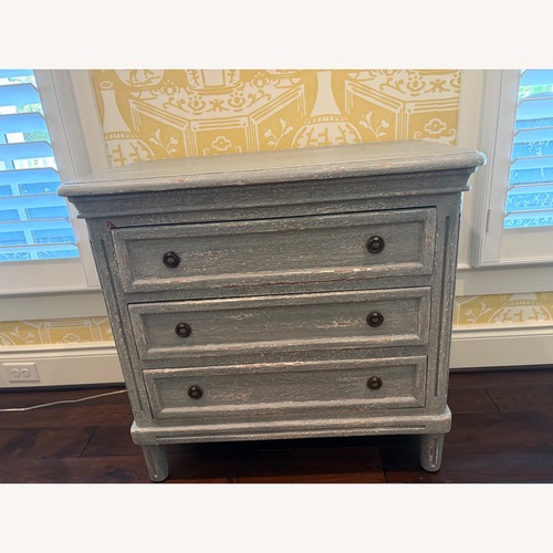 Used Vintage/Antique Light Gray Wood Dresser for sale on AptDeco