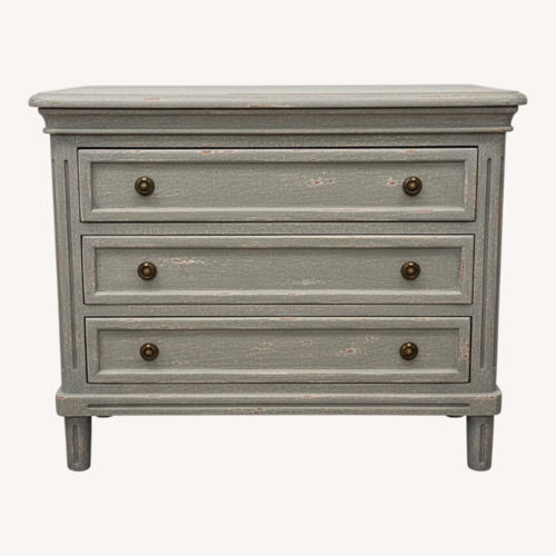 Used Vintage/Antique Light Gray Wood Dresser for sale on AptDeco