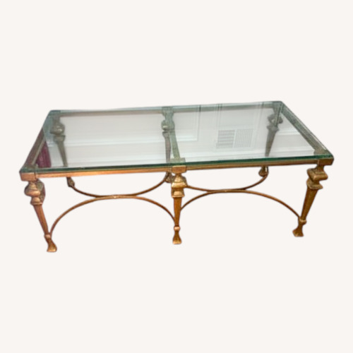 Used La Barge Gold Glass Side Tables for sale on AptDeco