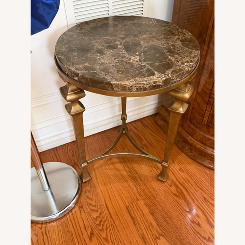 Used La Barge Gold Glass Side Tables for sale on AptDeco