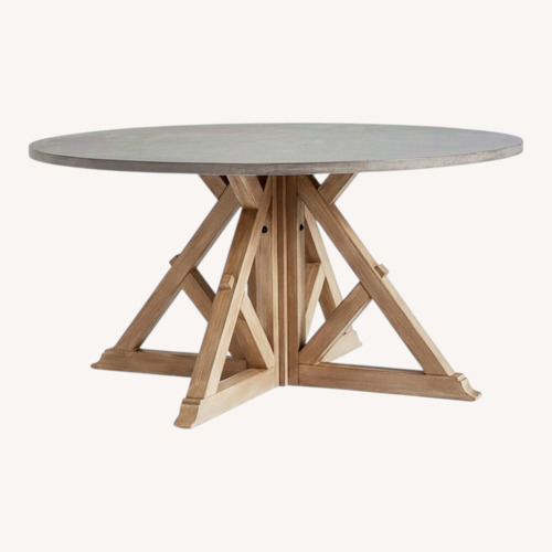 Used Pottery Barn Brooks Round Dining Table for sale on AptDeco