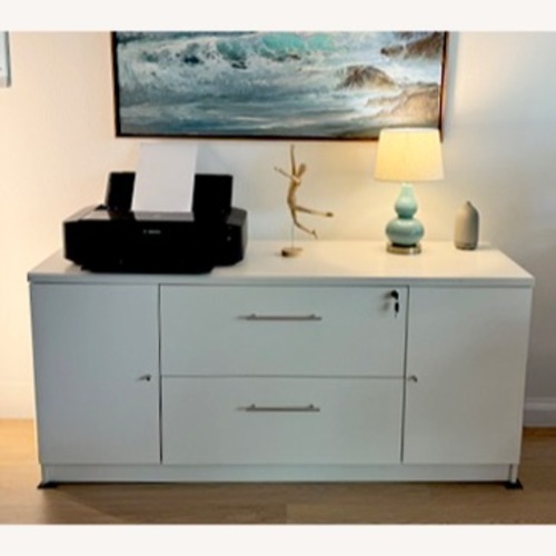 Used Sirius White Office Credenza for sale on AptDeco