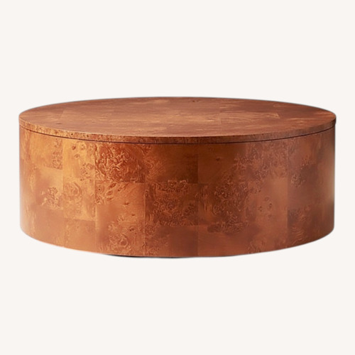 Used CB2 Purl 36" Burl Wood Rotating Coffee Table for sale on AptDeco