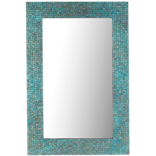 Used Pier 1 Azure Emerald Decorative Modern Landscape Wall Mirror for sale on AptDeco