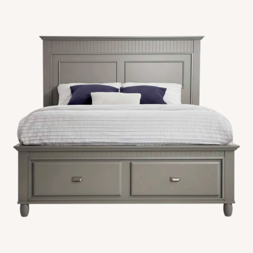 Used Bob's Discount Spencer Full Gray Storage Platform Bed for sale on AptDeco