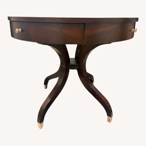 Used Vintage/Antique Dark Brown Wood Side Table for sale on AptDeco